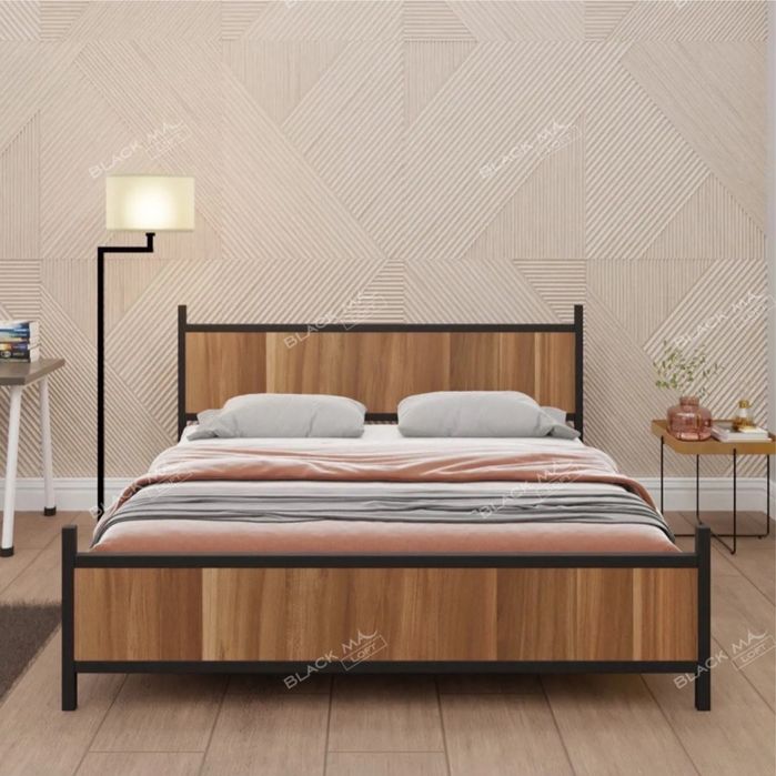 Металлическая кровать BOSS | Двуспальная temir krovat | лофт metall kr