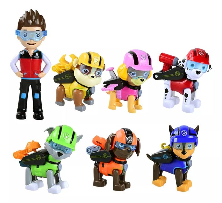 Голям комплект Фигурки Пес Патрул и Райдър Paw Patrol кученца с Райдър