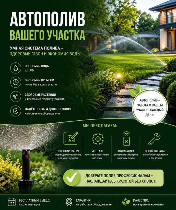 Автоматический полив под ключ