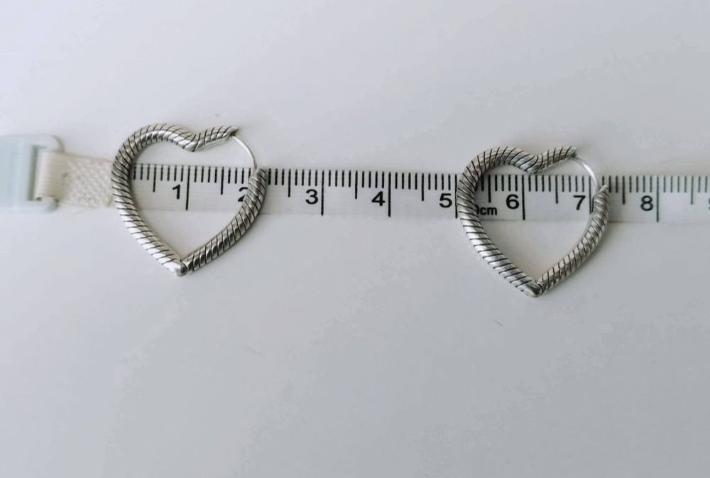 Cercei tortite in forma de inima din argint de 925, Pandora Moments Heart, Pandora, ALE , 292236C00
