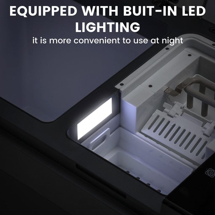 Frigider auto portabil Mudiro 45L cu roți și aparat de gheață - 12V