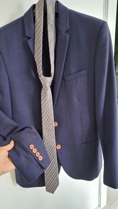 Sacou bărbați Moda Alis, mov în carouri, mărimea 46