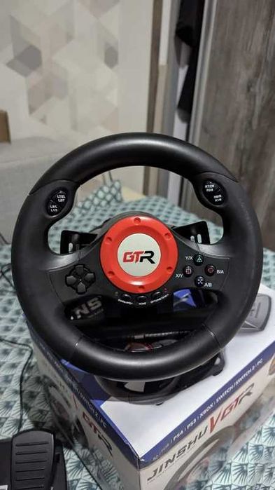 Volan Gaming Jinshu V GTR + Pedale | PS5 PS4 Xbox Switch PC | Ca nou