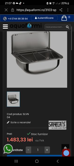 Chiuveta inox de foarte bună calitate