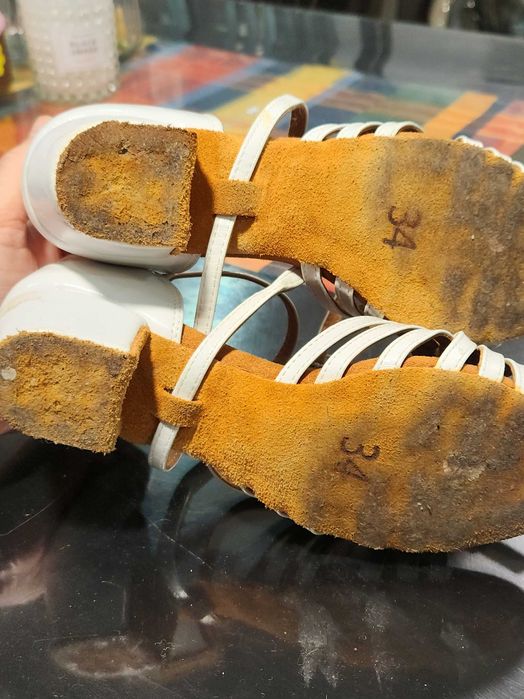 Обувки за танци бели-балеринки номер 30