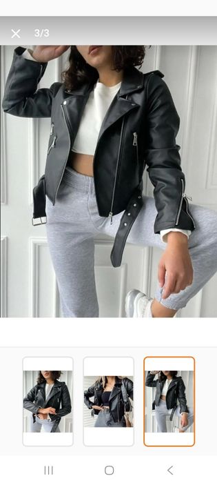 Кожено яке размер М