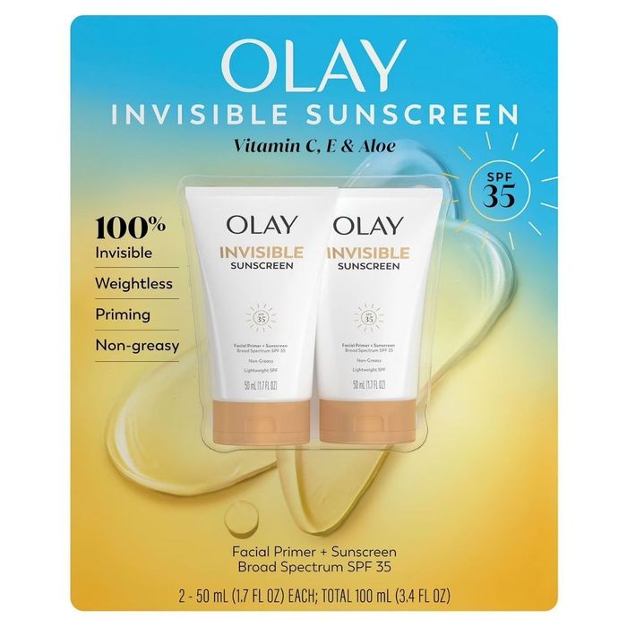 2 в 1: Солнцезащитный крем + Праймер , Olay Invisible Sunscreen, SPF 3
