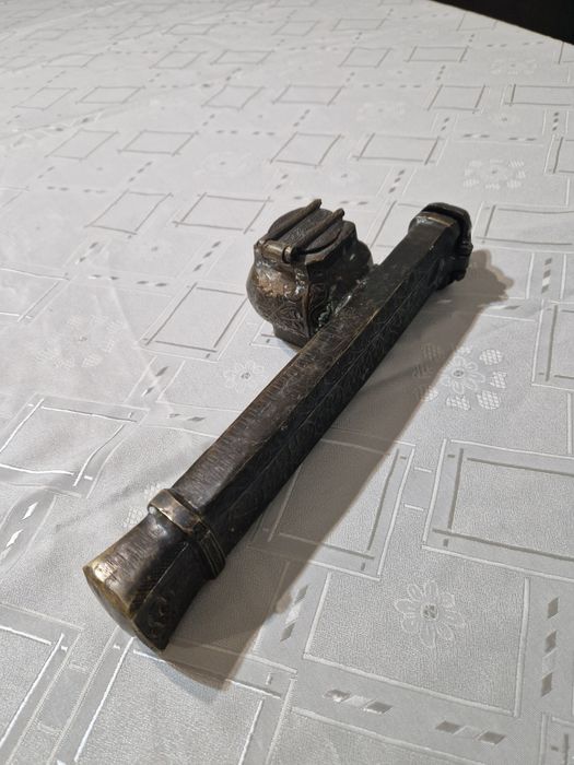 Уникален огромен антикварен османски дивид мастилница