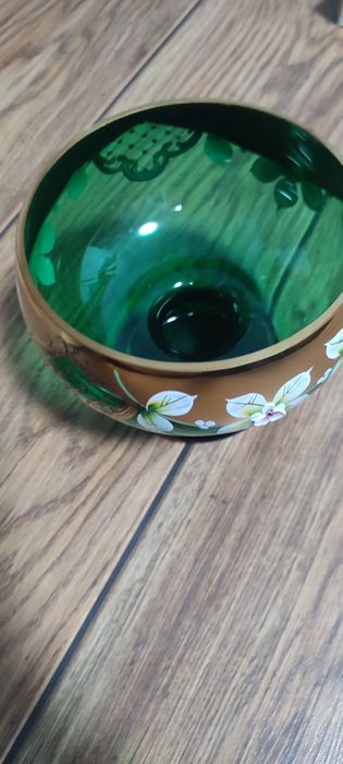 Фруктовница зелёная лепка Чехия