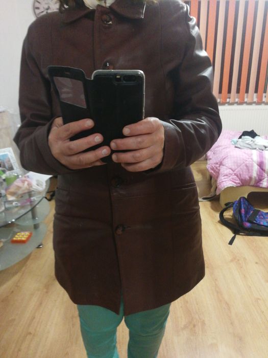 Vând haină nouă damă din piele naturală  mar. 38