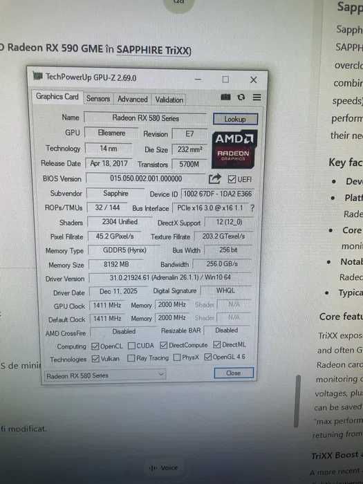 Vand PC Gaming i5 / RX 580 Sapphire Nitro+ / 16GB RAM / RGB