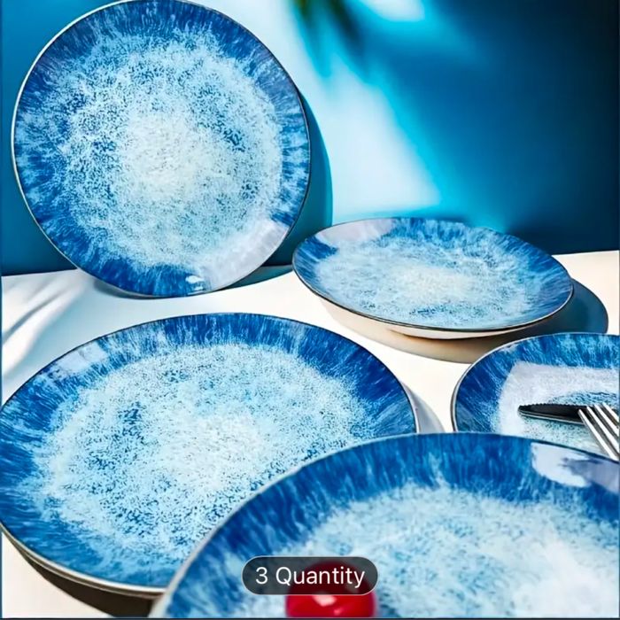 Комплект от 4 сини чинии