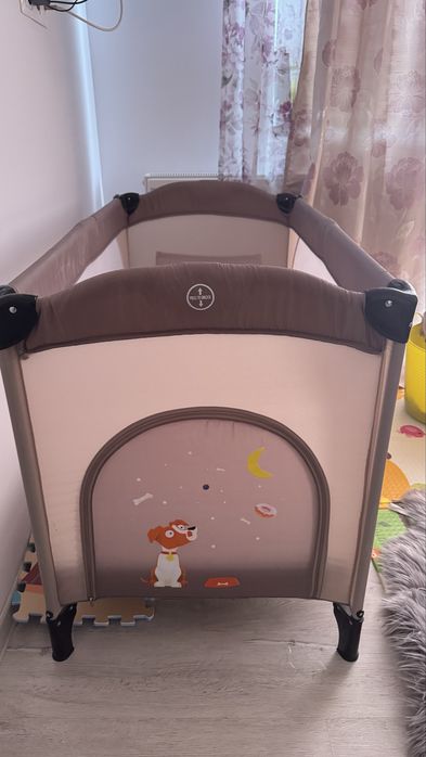 Patut pliabil copii pe 2 niveluri +saltea& masa infasat 0 luni-3 ani