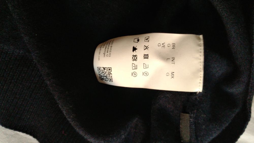 Pulover Hugo Boss Dama femeie lana merino L Bleumarin Dark