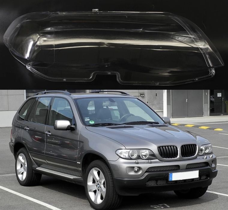 BMW X5 E53 капаци фарове стъкла фар капак крушка Xenon преден фар защитно стъкло корпус оптика осветление ксенон халоген LED панел предна част SUV