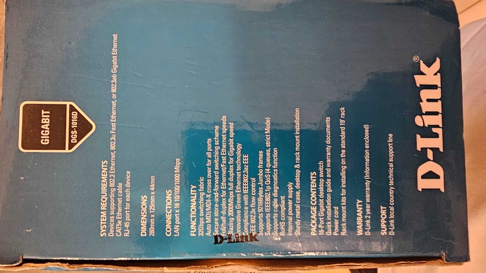 Switch D-Link DGS 1016D 16 Port Gigabit NOU