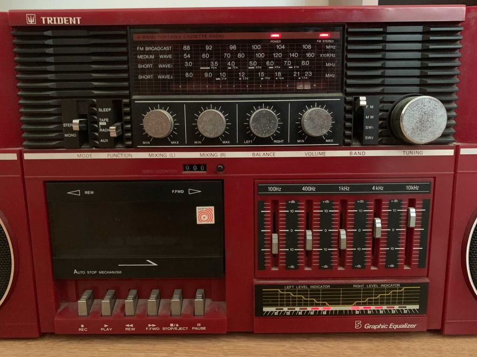 Radiocasetofon vintage boombox stereo Trident Japan