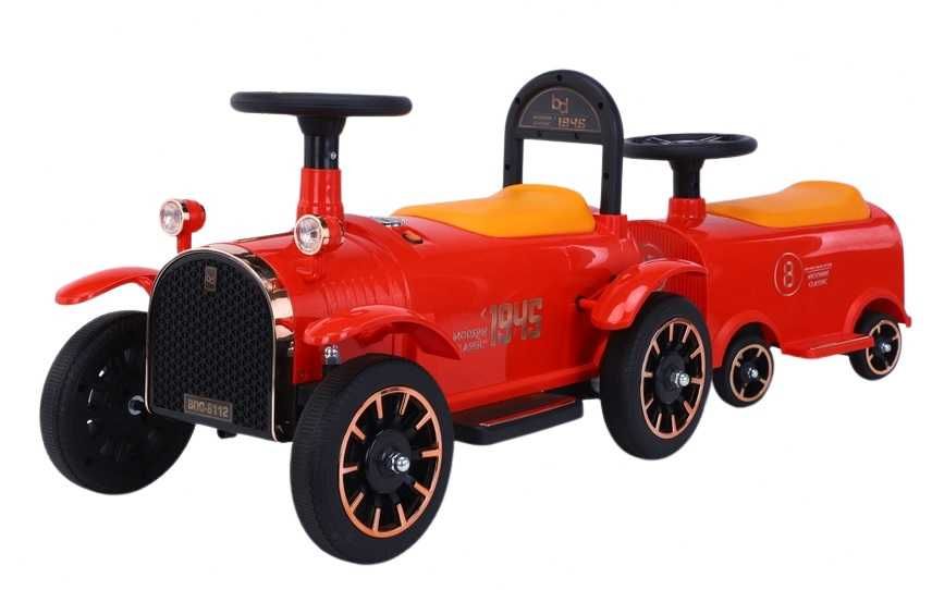 Masinuta electrica de epoca copii Nichiduta Modern Classic 12V cuVagon