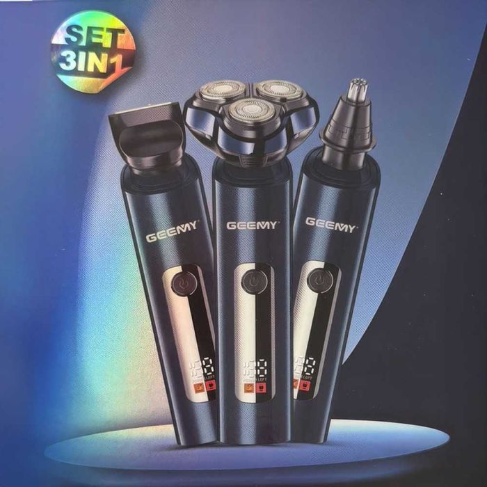 GEEMY GM-8105 – 3 в 1 Шейвър и Тример Комплект
