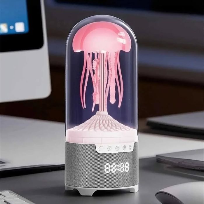 Лампа ночник медуза с часами