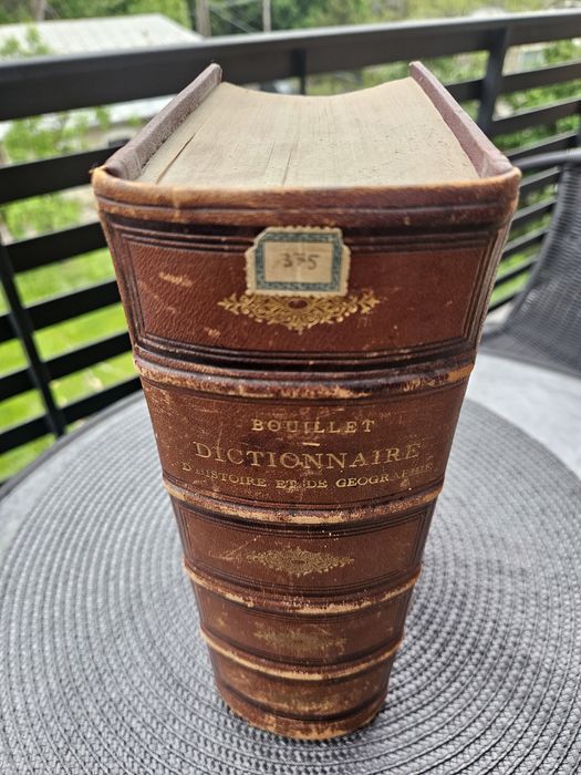 Dicționar antichitate 1866 , legătură piele, ediție Paris Hachette