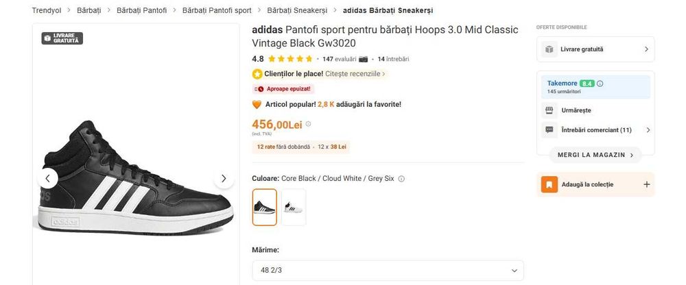 Gheata Adidas Hoops 3.0