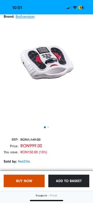 Aparat de facut masaj la picioare, nou, nefolosit