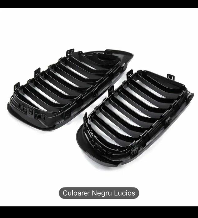 Set Grile/Nari Duble Radiator Bmw M Style X3 F25 X4 F26 2014-2017 Negru Lucios , NOI