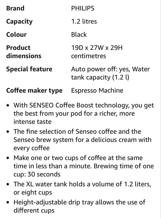 Aparat de cafea Philips Senseo Quadrante nefolosit deloc