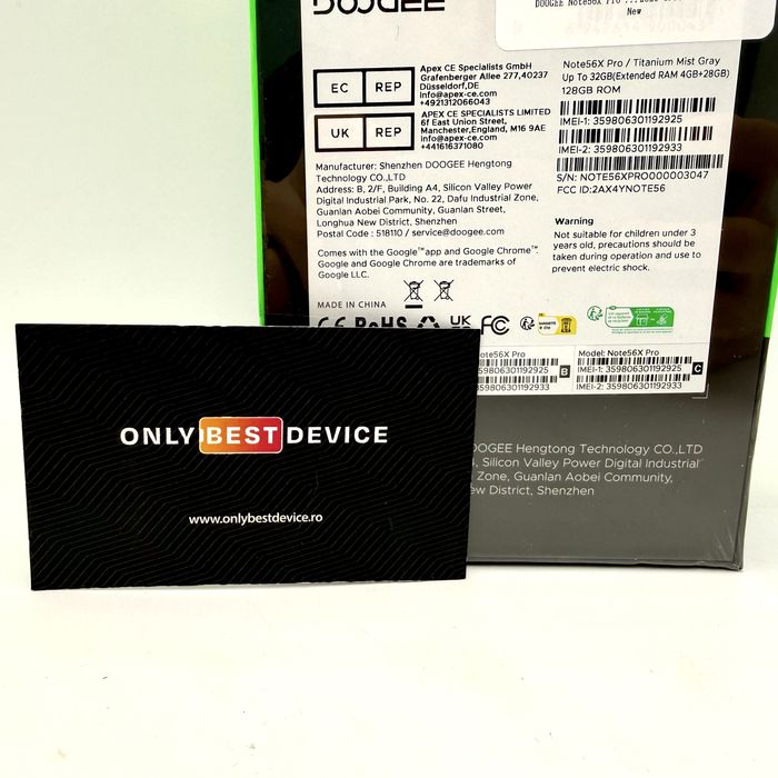 Telefon Doogee Note 56X Pro Titanium Mist Gray 4+28GB RAM 128GB