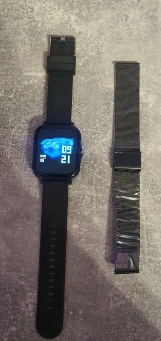 Smartwatch Nou Negru + 2 curele silicon și metal