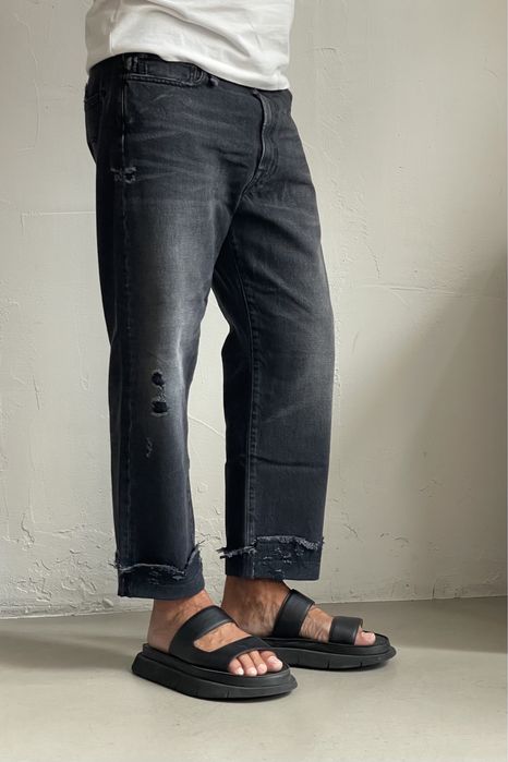 Blugi R13 Boyfriend Jeans Jake Black mărime 32 noi