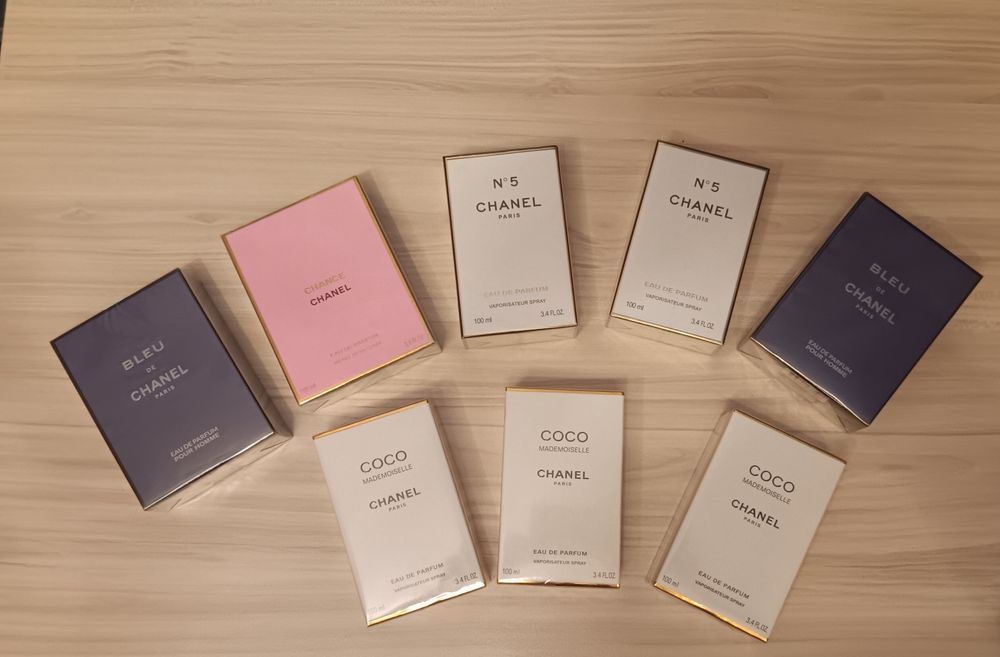 Coco Chanel N°5, Chance Chanel, Blue de Chanel Парфюми