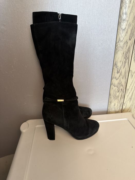 Сапоги замшевые