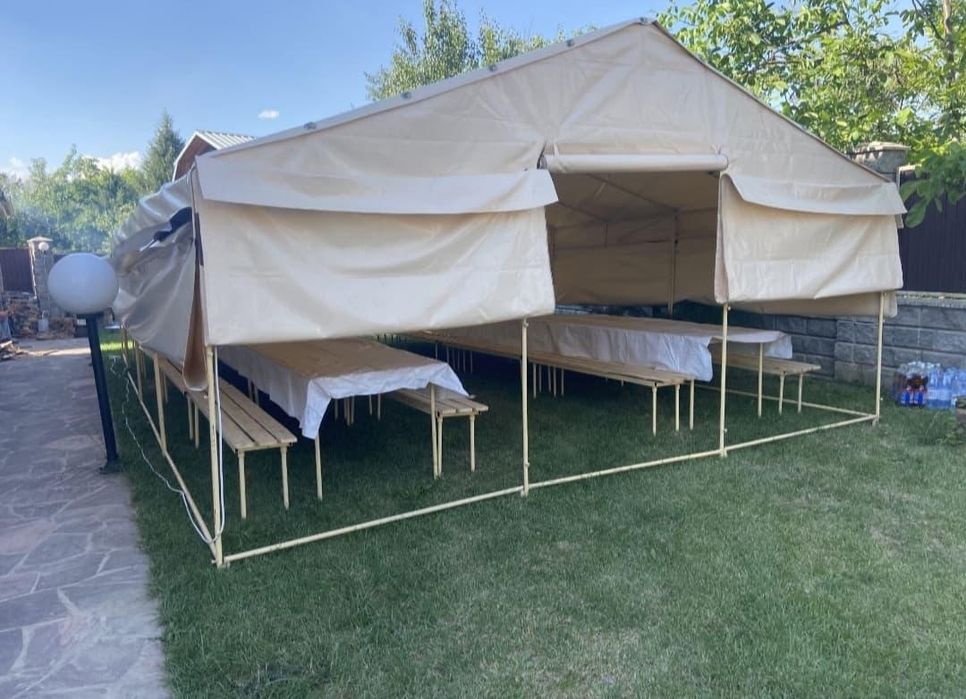 Аренда палаток и стол стуля посуда казан