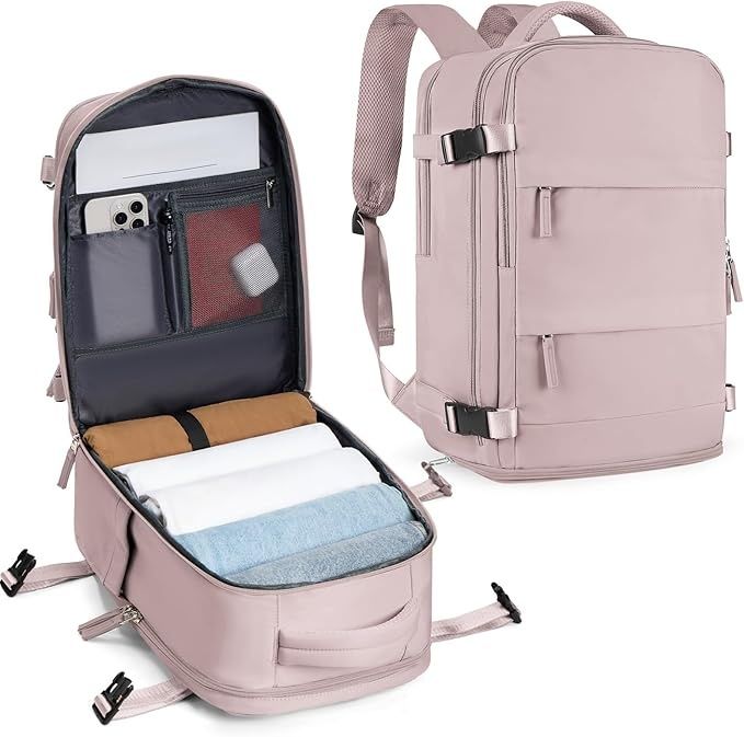 Rucsac Cabina Avion 40x20x25 Laptop 14 Waterproof Roz