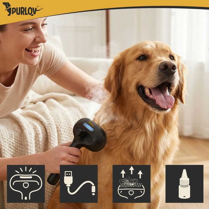 Електрическа парна четка Purlov за кучета и котки