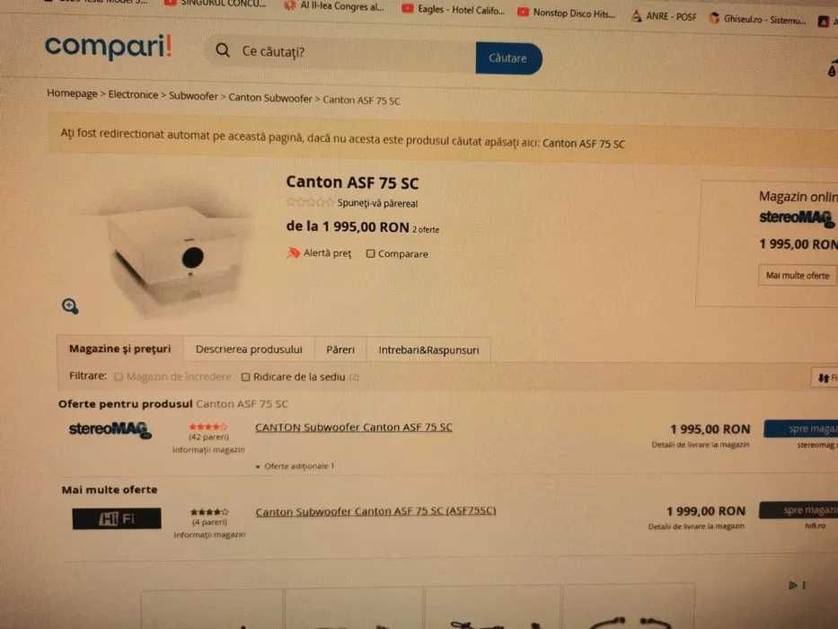 Subwoofer Activ CANTON ASF 75 SC