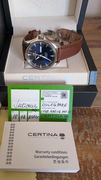 Часовник Certina DS Action Day - Date Powermatic 80 - пълен комплект