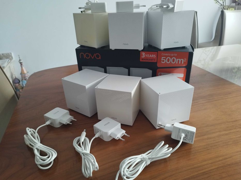Sistem Mesh Tenda Nova MW12 Tri-band AC2100, IPv6, acoperire 350 mp