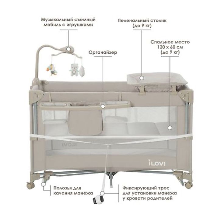 Манеж iLovi Sleepy 0-36 месяцев