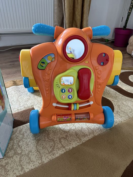 Smiki, Baby Walker, antemergator, jucarie interactiva de impins, 3 in1