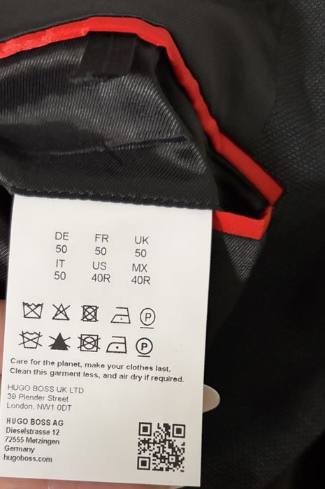 Sacou HUGO, gri deschis, extra slim-fit din lâna virgina