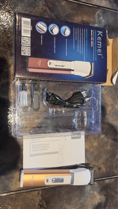 безжичен тример машинка за подстригване Kemei 3001A