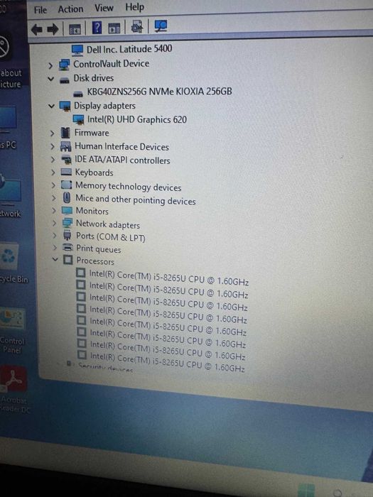 Dell Latitude 5400 I5-8265U/8RAM/256 SSD/Intel UHD Graphics