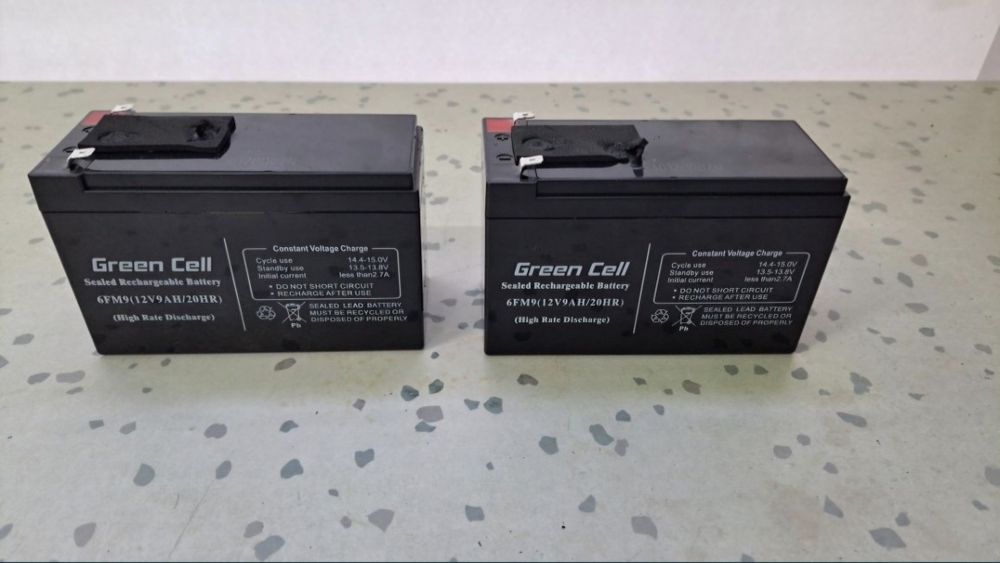 Green Cell AGM 12V 9Ah акумулатори 2броя,батерия
