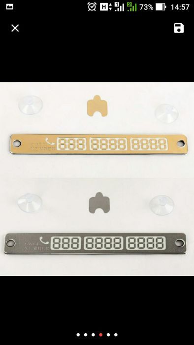 Placuta card parcare temporara cu nr telefon fosforescent în parbriz