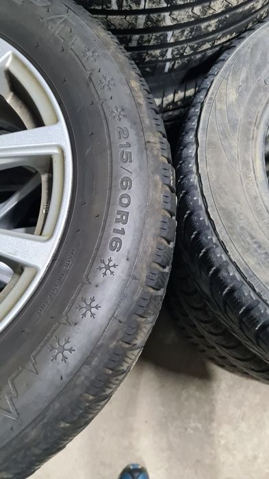 Jante aliaj 5x112 + anvelope iarna DUNLOP, DOT 4623, profil cca 7mm !!