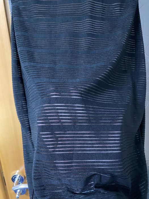 Rochie neagră semitransparenta cu dublura nude S