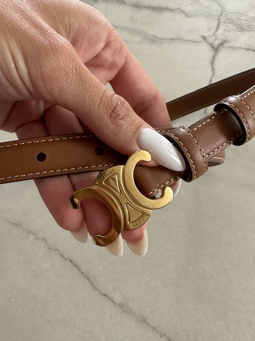 Кафяв колан на Celine